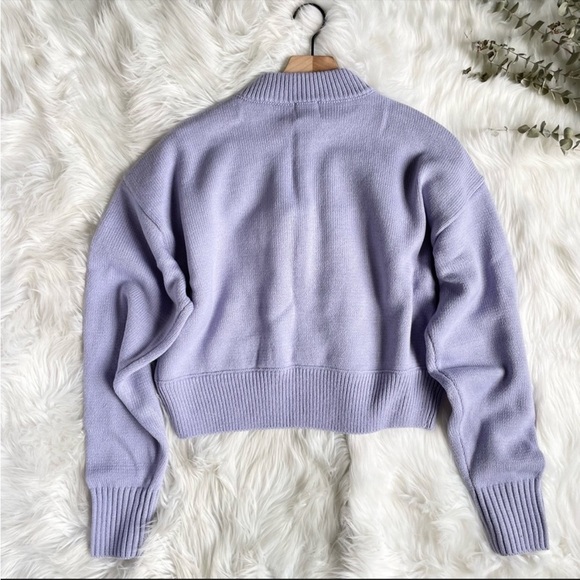 Urban Outfitters BDG Sweater Jesse Half Zip Purple Medium NWT - Picture 8 of 12